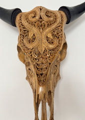 Authentic Cow Hand Carved Skull