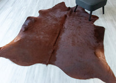 Natural Brown Cowhide Rug (Size: 240 X 200 CM) CHR1912
