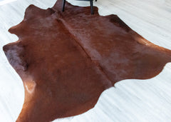 Natural Brown Cowhide Rug (Size: 240 X 200 CM) CHR1912