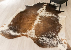 Salt Pepper Tri-Color Cowhide Rug (Size: 230 X 200 CM) CHR1903