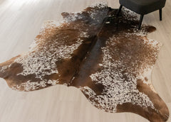 Salt Pepper Tri-Color Cowhide Rug (Size: 230 X 200 CM) CHR1910