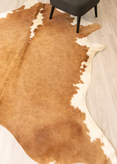 Hereford Brown And White Cowhide Rug (Size: 250 x 220 CM) CHR2223