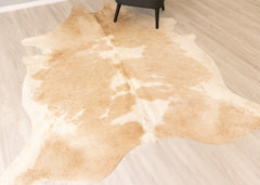 Beige And White Cowhide Rug (Size: 250 X 200 CM) CHR2225
