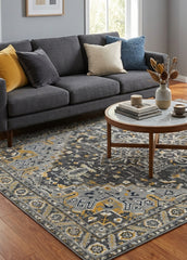 Grey Vintage Area Rug