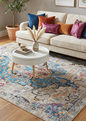 Vintage Multi-Colour Area Rug