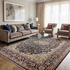 Vintage Esfahan Hand-Knotted Wool Persian Rug (Size: 300 X 405 CM)