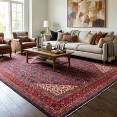 Vintage Mahal Hand-Knotted Wool Persian Rug (Size: 290 X 410 CM)