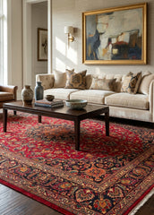 Vintage Mashad Hand-Knotted Wool Persian Rug (Size: 290 X 395 CM)