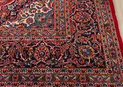 Signed Vintage Kashan Hand-Knotted Wool Persian Rug (Size: 270 X 346 CM)
