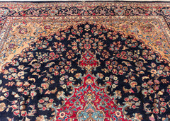 Signed Vintage Neyshabur Hand-Knotted Wool Persian Rug (Size: 305 X 400 CM)