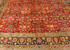 Vintage Moud Hand-Knotted Wool Persian Rug (Size: 295 X 380 CM)