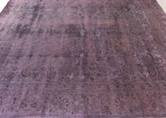Vintage Overdyed Tabriz Hand-Knotted Wool Persian Rug (Size: 280 X 365 CM)