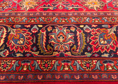 Signed Vintage Mashad Hand-Knotted Wool Persian Rug (Size: 285 X 390 CM)