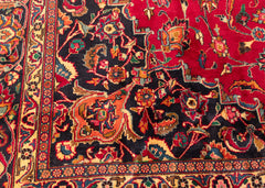 Vintage Mashad Hand-Knotted Wool Persian Rug (Size: 290 X 395 CM)