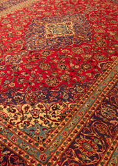 Vintage Kashan Hand-Knotted Wool Persian Rug (Size: 290 X 425 CM)