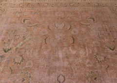 Vintage Overdyed Tabriz Hand-Knotted Wool Persian Rug (Size: 290 X 390 CM)