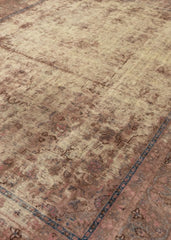 Vintage Overdyed Sabzevar Hand-Knotted Wool Persian Rug (Size: 280 X 370 CM)