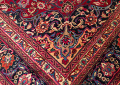 Vintage Mashad Hand-Knotted Wool Persian Rug (Size: 285 X 380 CM)