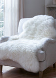 natural white sheepskin rug