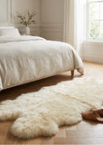 Quad sheepskin rug NZ – genuine four pelt wool sheepskin rug for modern homes