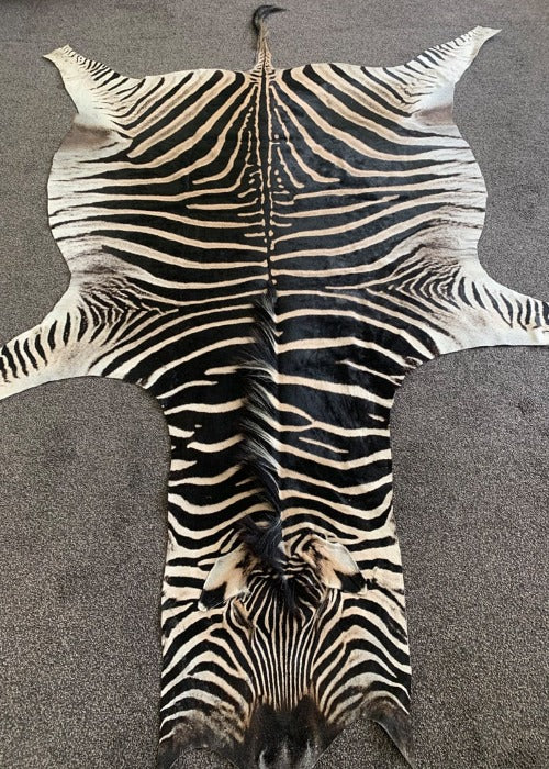 zebra hide rug 