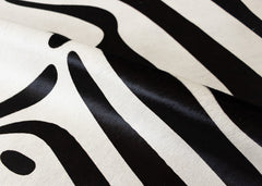 Zebra Printed Cowhide Rug (Size: 240 x 200 CM)