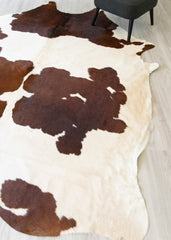 Brown And White Cowhide Rug (Size: 270 X 230 CM) CHR2161