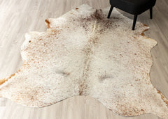 Salt Pepper Brown & White Cowhide Rug