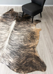 Grey Brindle Cowhide Rug (Size: 240 X 190 CM)