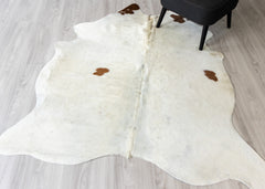 Off White Cowhide Rug (Size: 190 X 170 CM)
