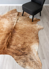 Light Brindle Cowhide Rug (Size: 220 X 180 CM)