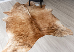 Light Brindle Cowhide Rug (Size: 220 X 180 CM)