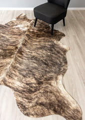 Dark Brindle Cowhide Rug (Size: 230 X 210 CM)