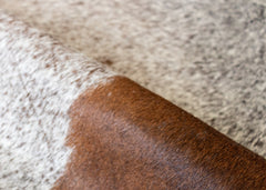 Salt Pepper Tri-Color Cowhide Rug (Size: 220 X 200 CM)