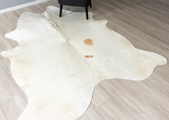 Off White Cowhide Rug (Size: 230 X 200 CM)