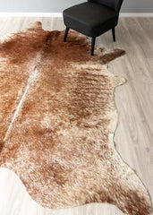 Salt Pepper Brown & White Cowhide Rug (Size: 260 X 230 CM)