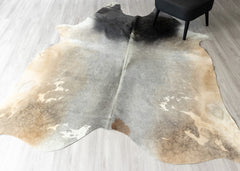 Grey Cowhide Rug (Size: 260 X 220 CM)