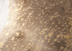 Designer Gold Speckled Champagne Cowhide Rug (Size: 250 x 220 CM)