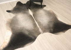 (Rare) Grey Cowhide Rug (Size: 240 X 210 CM) CHR2708