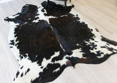 tricolor cow skin rug