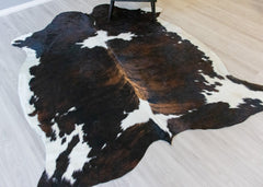 tricolor cowskin rug