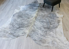 (Rare) Grey Brindle Cowhide Rug (Size: 250 X 220 CM) CHR1886