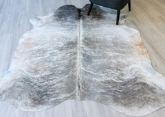 (Rare) Grey Brindle Cowhide Rug (Size: 210 X 200 CM) CHR1890