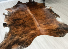 Dark Brindle Cowhide Rug (Size: 240 X 220 CM) CHR2469
