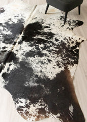 Salt Pepper Tri-Color Cowhide Rug (Size: 260 X 200 CM) CHR2443