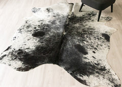 Salt Pepper Black & White Cowhide Rug (Size: 220 X 190 CM) CHR2444