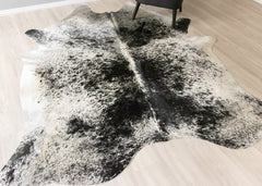 Salt Pepper Black & White Cowhide Rug (Size: 250 X 220 CM) CHR2445