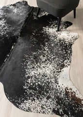 Salt Pepper Black & White Cowhide Rug (Size: 220 X 210 CM) CHR2436