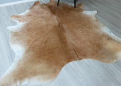 Beige And White Cowhide Rug (Size: 280 X 240 CM) CHR2463