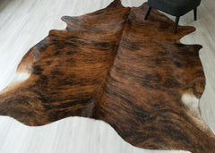 Dark Brindle Cowhide Rug (Size: 260 X 210 CM) CHR2465